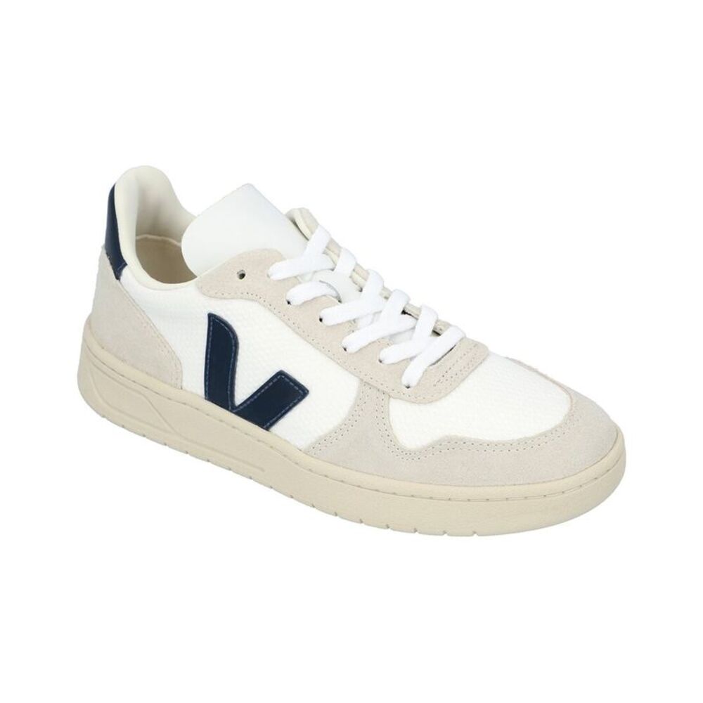Veja V-10 Leather Sneaker, White Multi